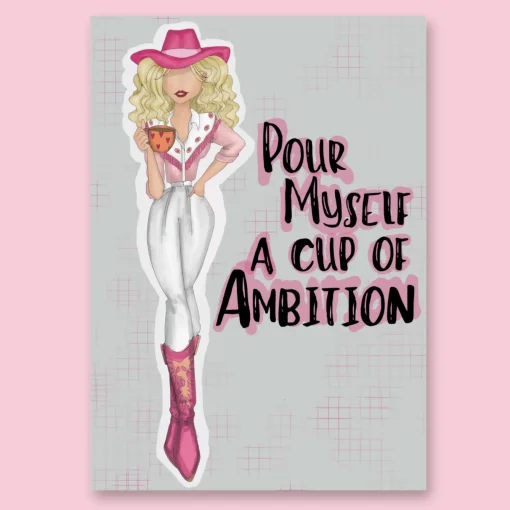 Dolly Cup of Ambition Fashion Illustration Print