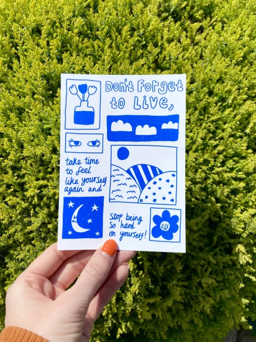 Don’t Forget To Live Postcard