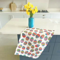 Easter Eggs Organic Cotton Tea Towel