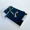 Embroidered Velvet Purse in a Gift Box - Puffin