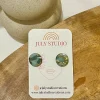 Emerald No. 5 - Handmade Polymer Clay Earrings