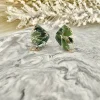 Emerald No. 2 - Handmade Polymer Clay Earrings