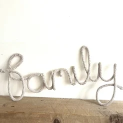 Family Wire Word Decoration