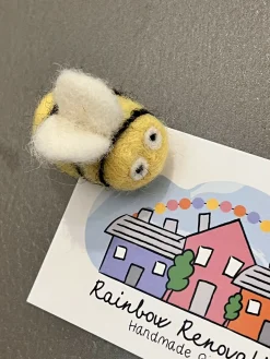 Felted Bee Magnet