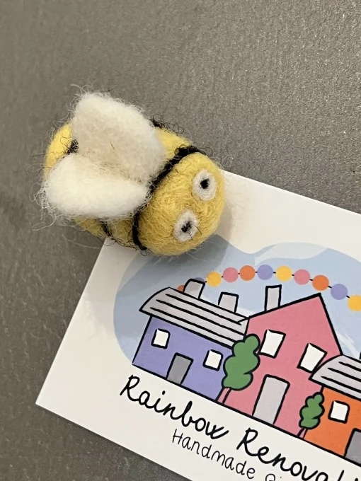 Felted Bee Magnet
