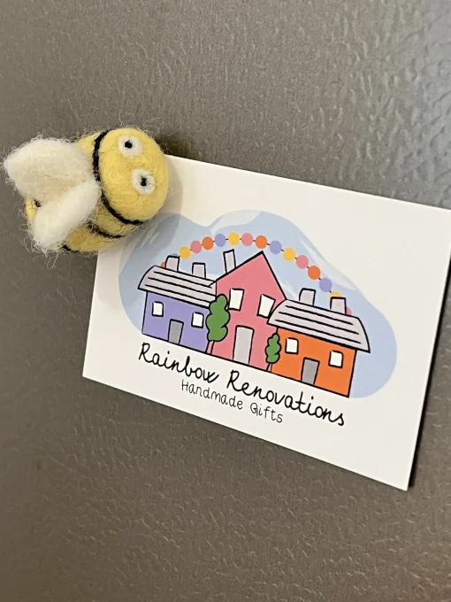 Felted Bee Magnet