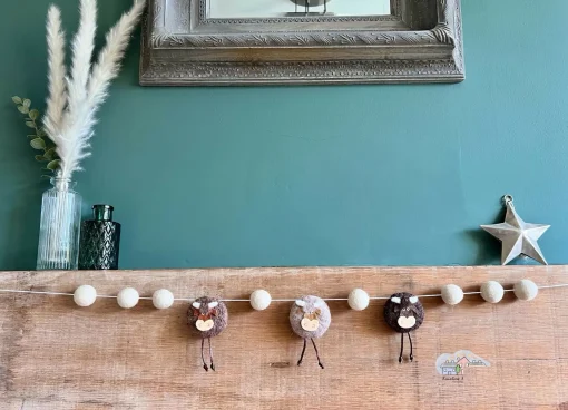 Felted Highland Cow Garland