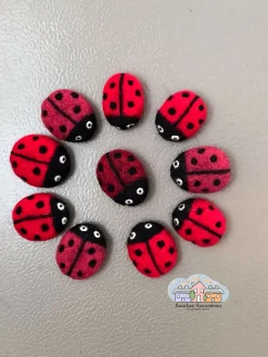 Felted Ladybird Magnet