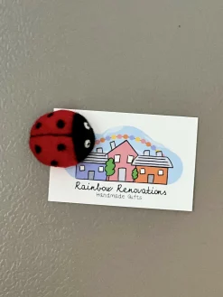 Felted Ladybird Magnet