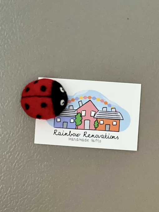 Felted Ladybird Magnet