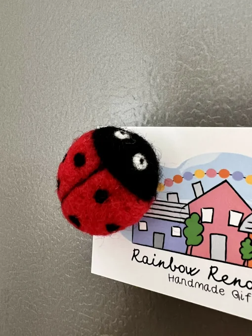 Felted Ladybird Magnet