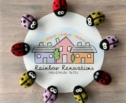 Felted Ladybird Magnet