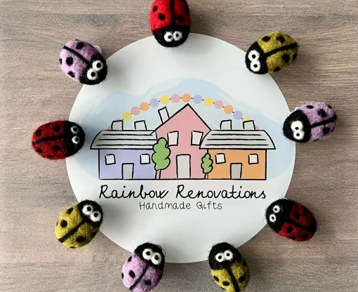 Felted Ladybird Magnet