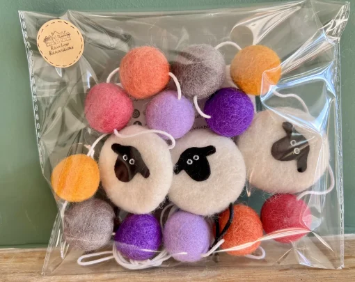 Felted Sheep Garland