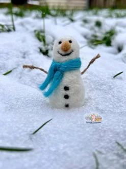 Felted Snowman Decoration