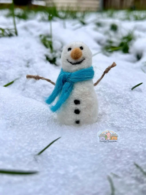 Felted Snowman Decoration