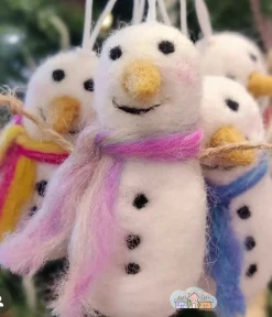 Felted Snowman Decoration