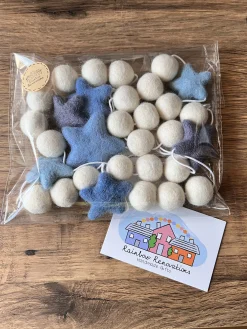 Felted Star Garland