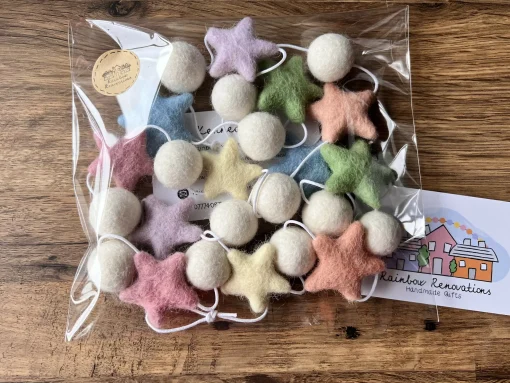 Felted Star Garland