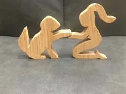 Female Figure Kneeling with Dog