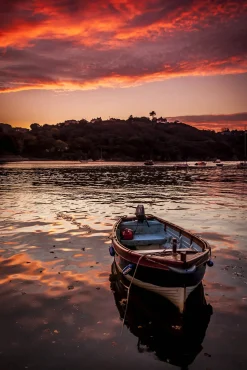 Fishguard Harbour Sunset (A4 frame)