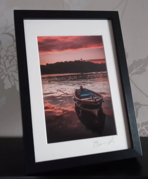 Fishguard Harbour Sunset (A4 frame)