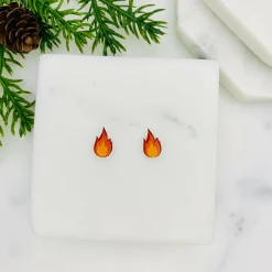 Flame/Fire Stud Earrings