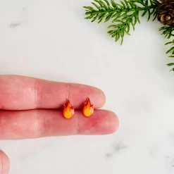 Flame/Fire Stud Earrings