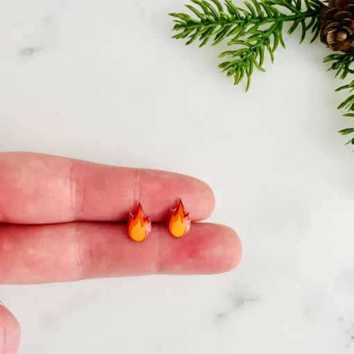 Flame/Fire Stud Earrings
