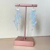Flash Lightning Bolt Earrings in White Confetti Glitter