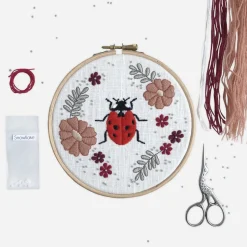 Floral Ladybird Embroidery Kit | Easy Craft Project | Art & Soul