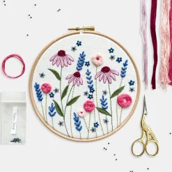 Flower Border Embroidery Kit