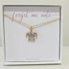Forget Me Not Gold Plated Turtle Necklace