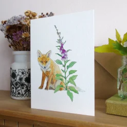 Fox and Foxglove Card