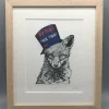 Fox Trot (4/15) Limited Edition Dry Point with Applied Chine Colle Vin