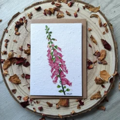 Foxglove plantable wildflower card