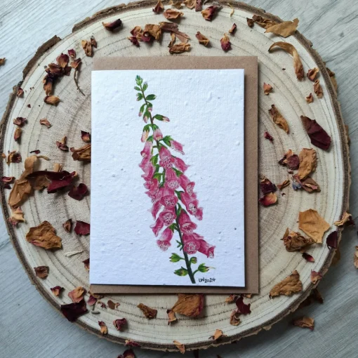 Foxglove plantable wildflower card