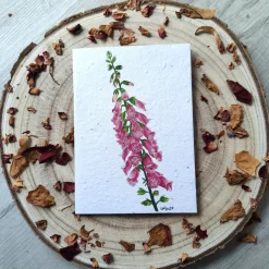 Foxglove plantable wildflower card