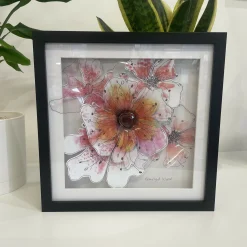 Framed Mixed Media Flowers