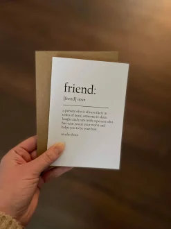 Friend Definition Card