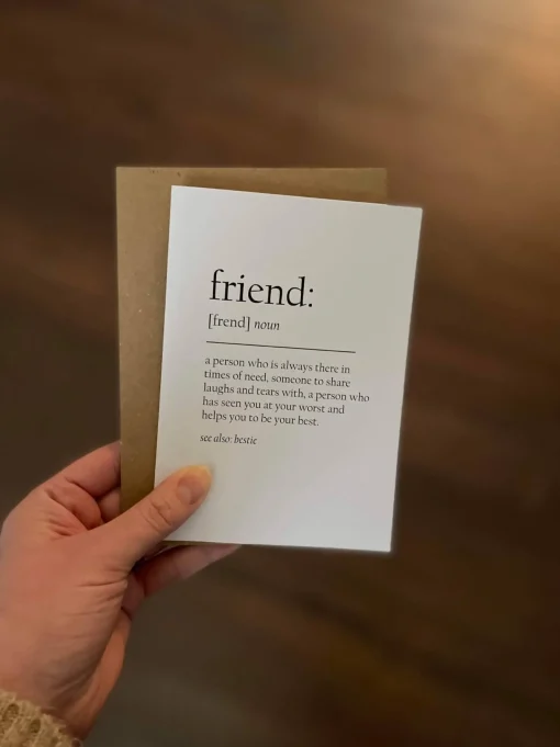 Friend Definition Card