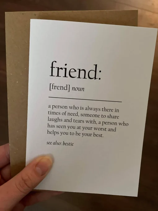 Friend Definition Card