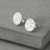 Full Moon Hammered Studs