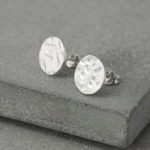 Full Moon Hammered Studs