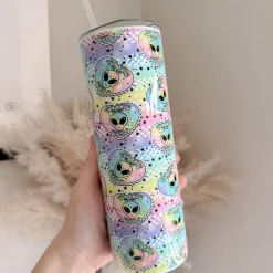 Funky Alien Too Cute For This World 20oz Stainless Steel Tumbler