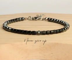 Gemstone Morse Code Bracelets