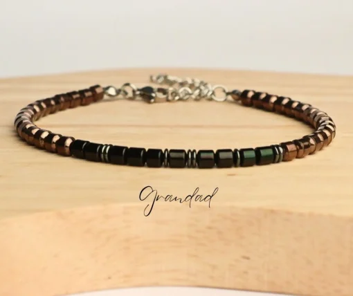 Gemstone Morse Code Bracelets