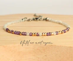 Gemstone Morse Code Bracelets