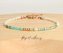 Gemstone Morse Code Bracelets