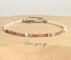 Gemstone Morse Code Bracelets